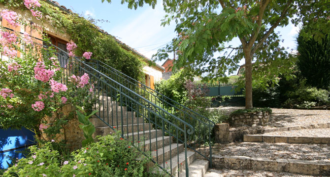 Courtyard Staircase to La Grange, Pesset